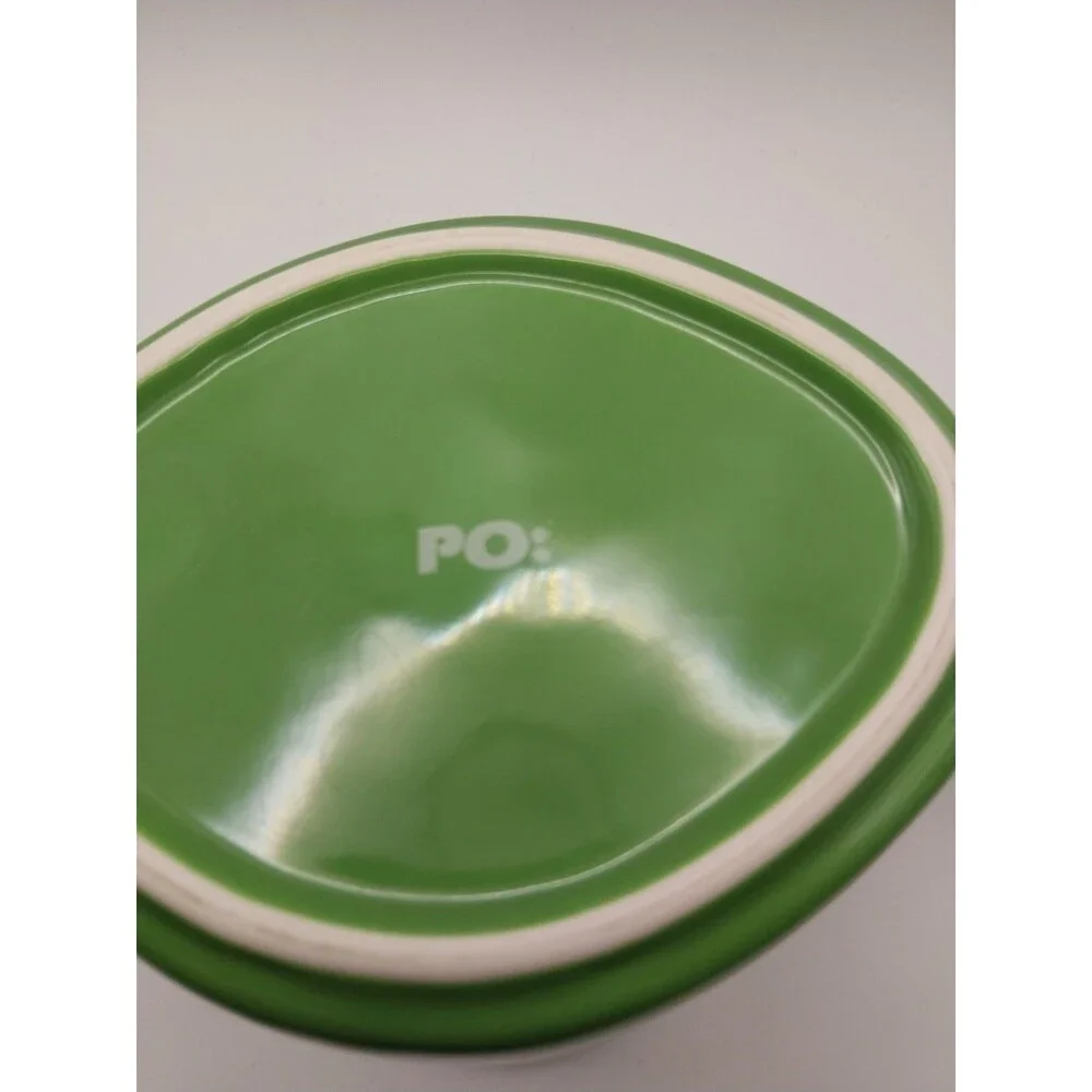 PO Selected Rosa 7-Piece Green Ceramic Teapot Rose Modern Design Complete Set
